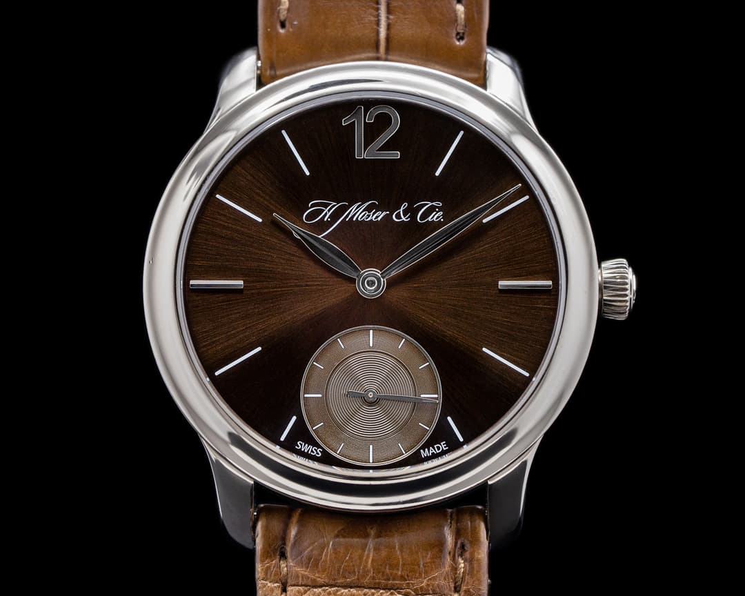 H. Moser and Cie. MAYU 18K White Gold Brown Fume Dial