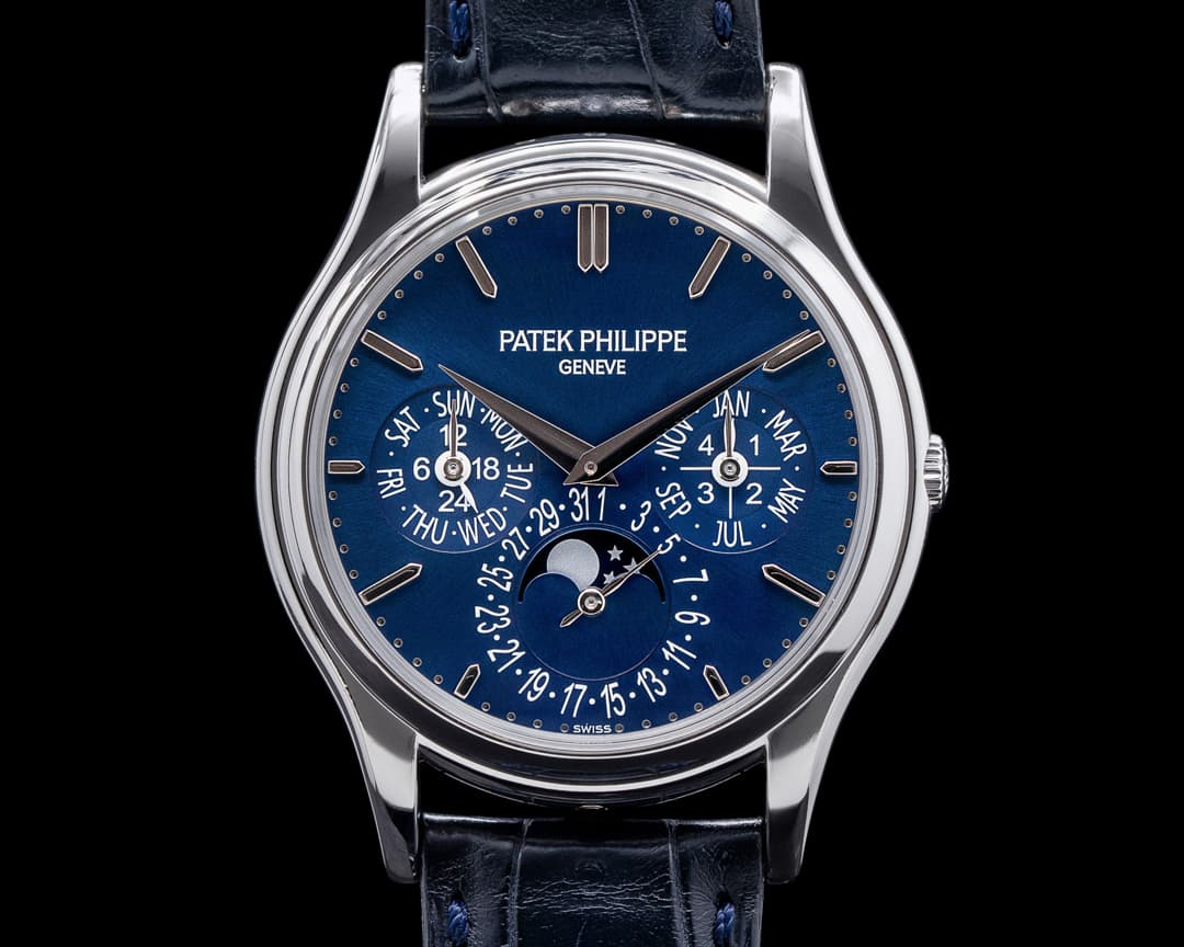 Patek Philippe Perpetual Calendar Platinum Blue Dial 5140P