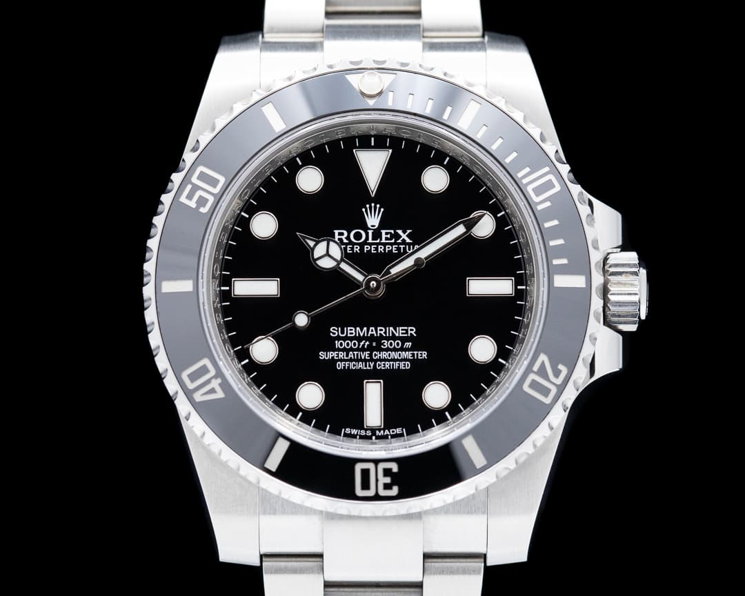 Rolex Submariner 114060 No Date Ceramic Bezel SS