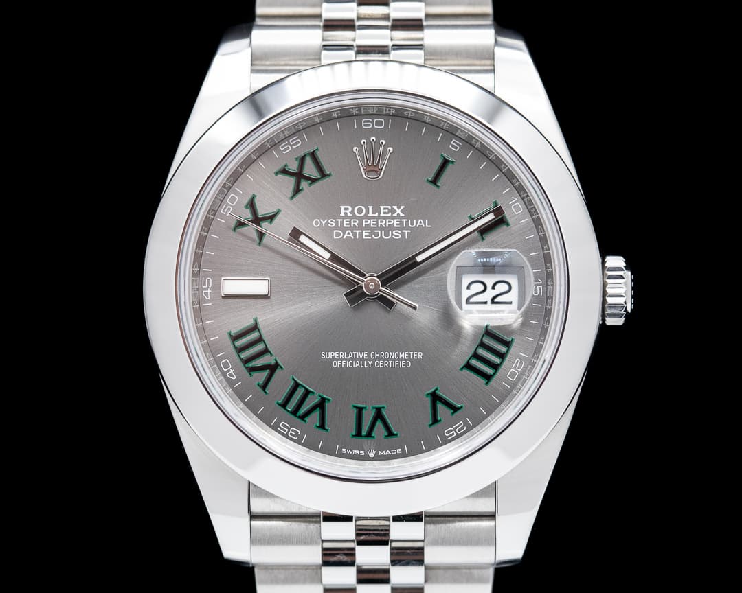 Rolex Datejust 41 126300 Wimbledon Slate Roman Dial SS 2020