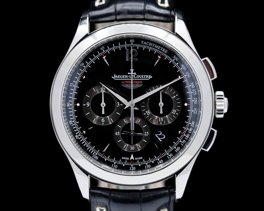 Jaeger LeCoultre Master Chronograph Aston Martin SS Black Dial