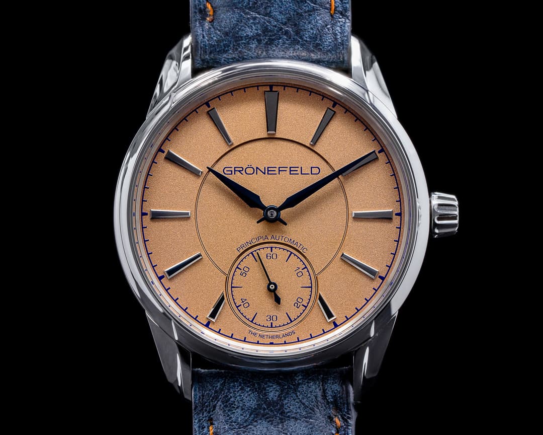 Gronefeld 1941 Principia Automatic Steel Salmon Dial