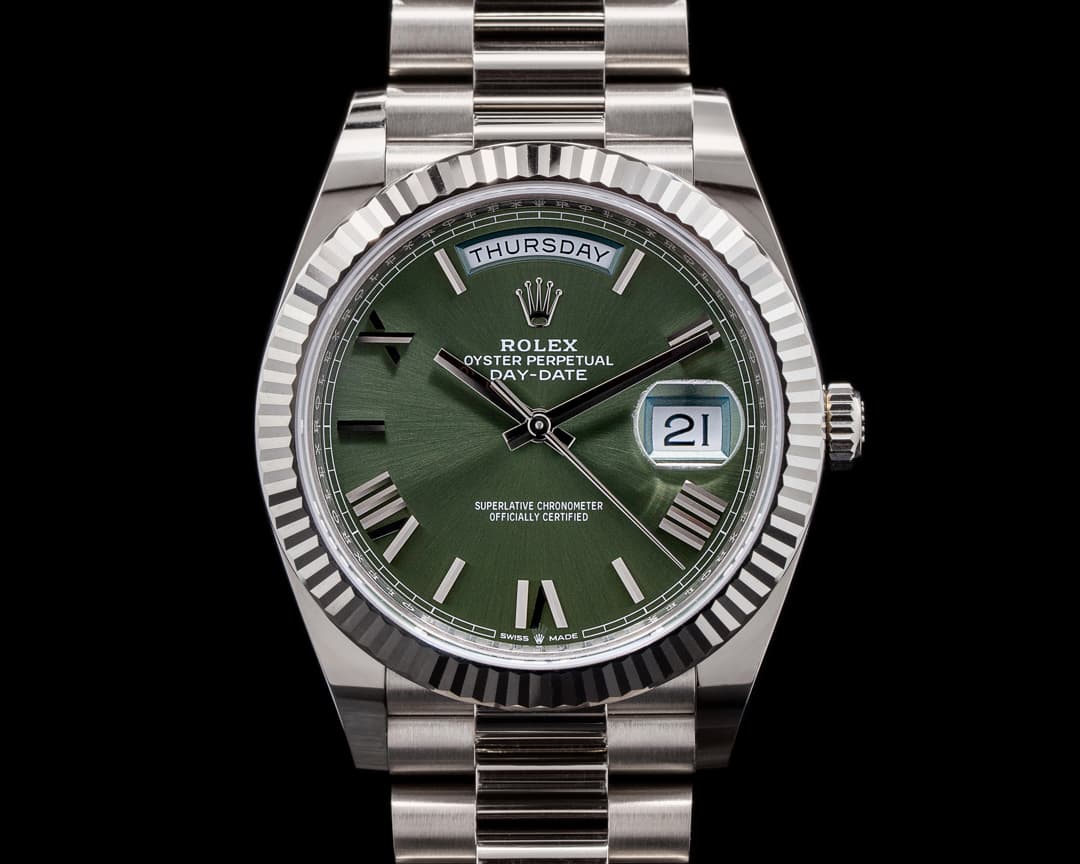 Rolex Day Date 228239 Olive Green Presidential 18K WG 40MM