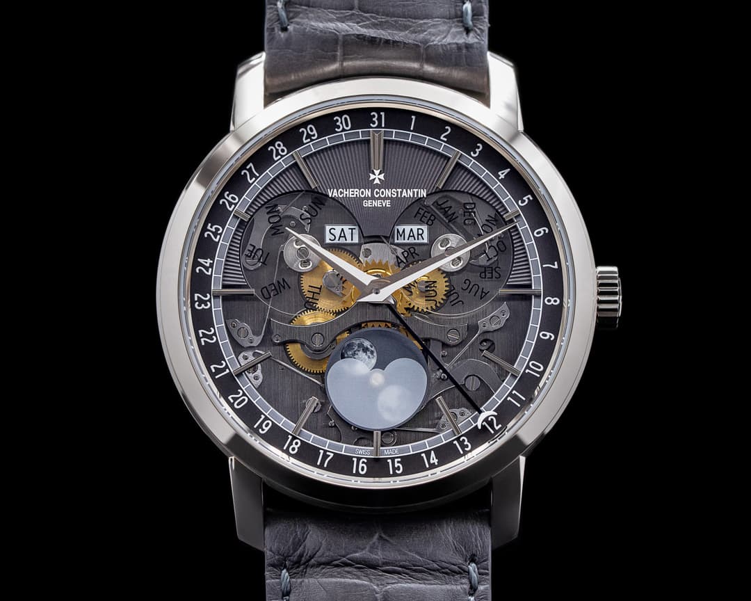 Vacheron Constantin Traditionnelle Complete Calendar Openface 18K White Gold