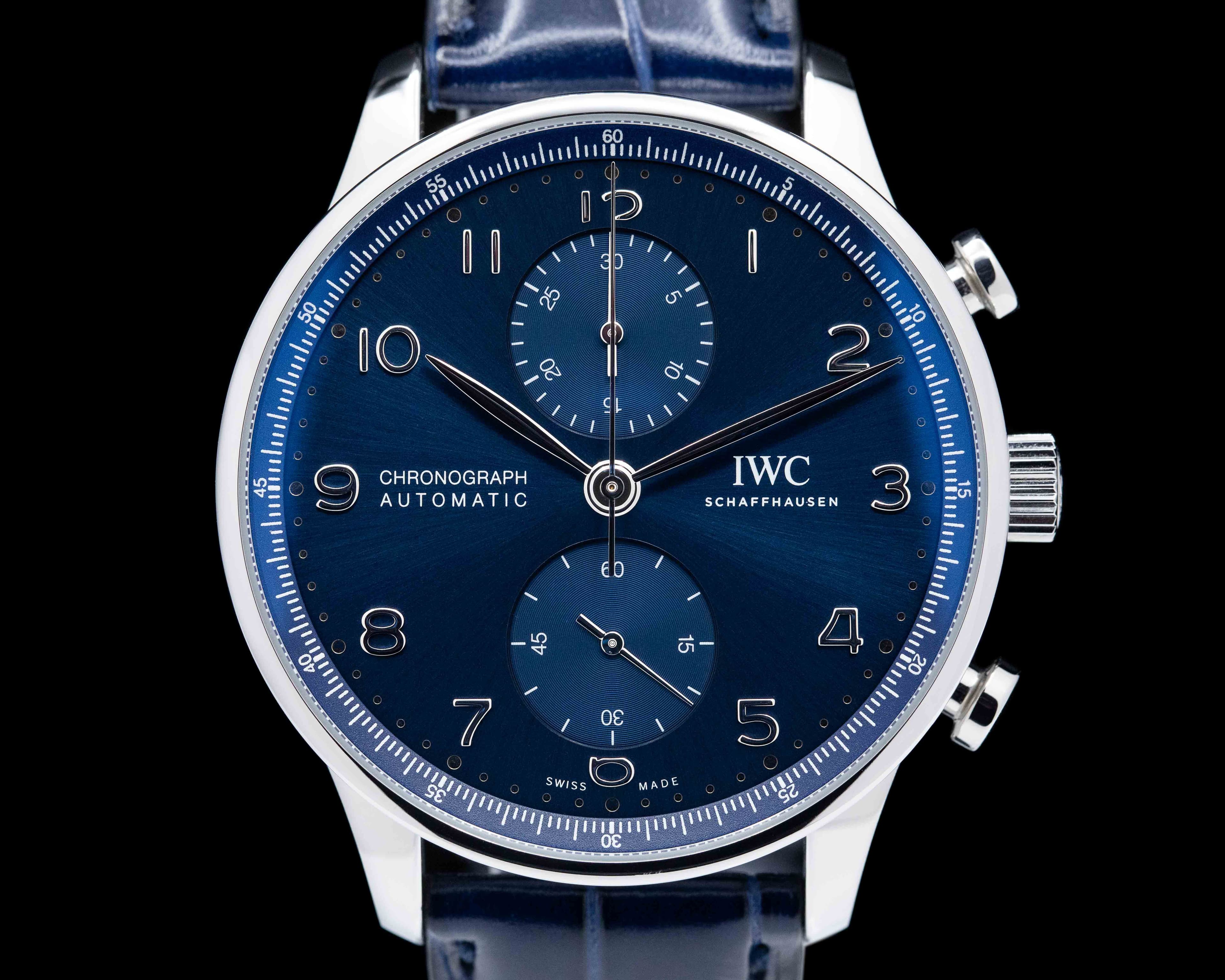 IWC Portuguese Chronograph SS Blue Dial 2021