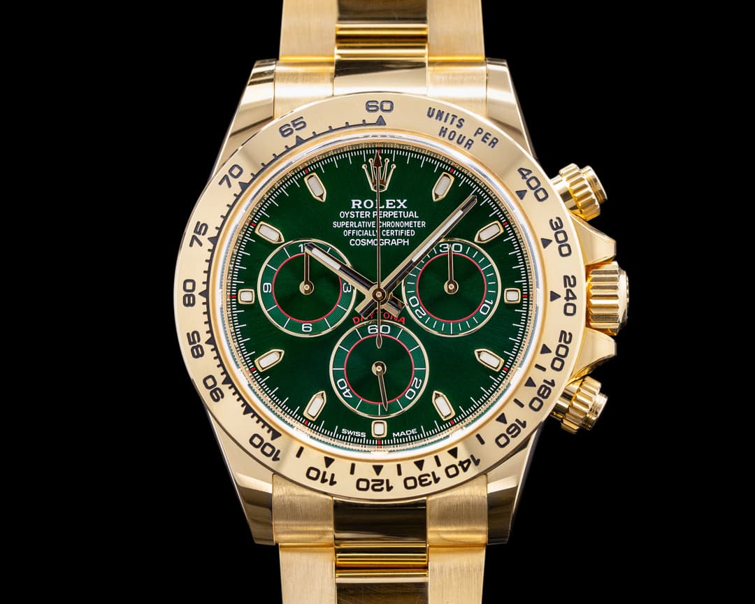 Rolex Daytona 116508 18k Yellow Gold / Green Dial UNWORN