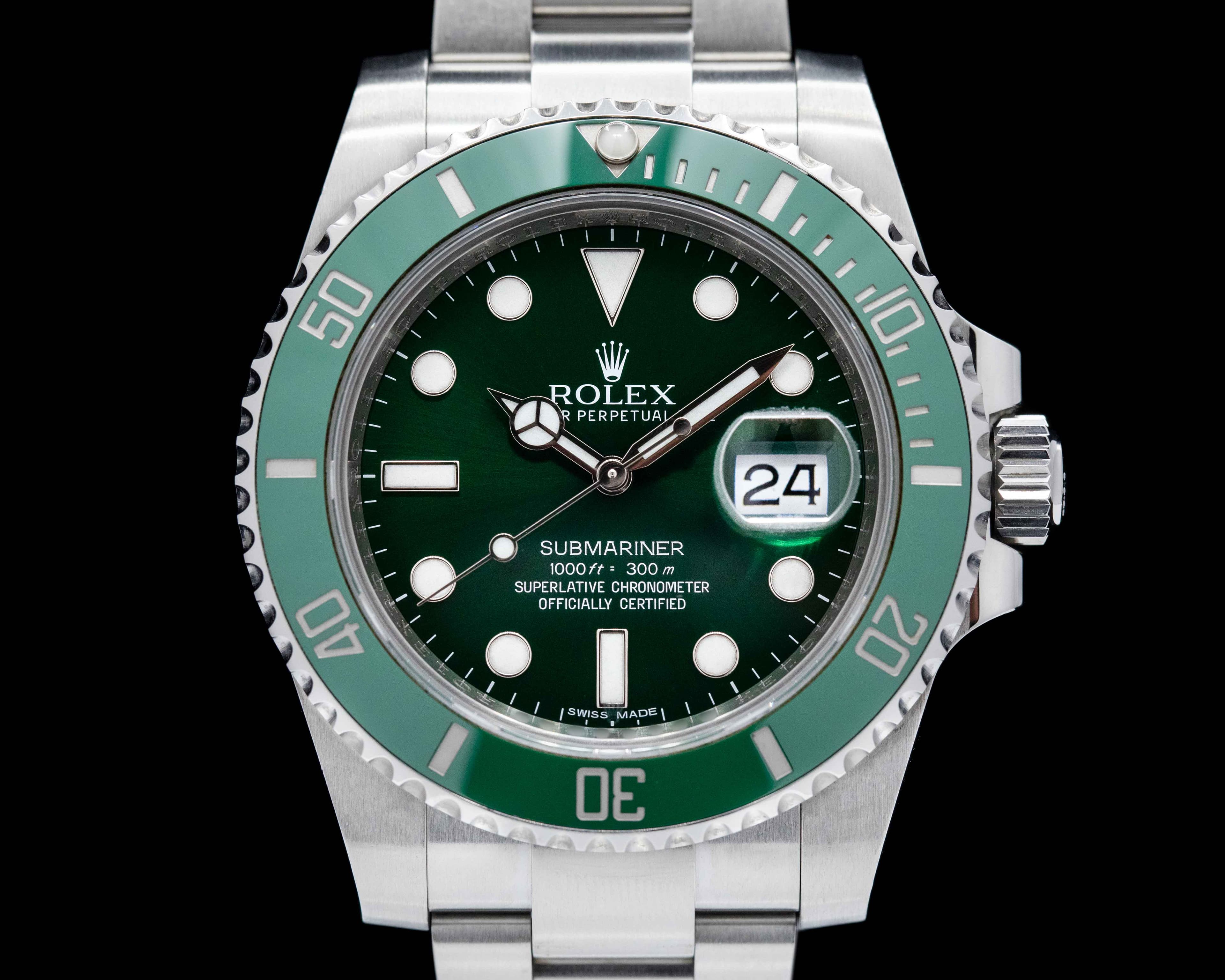 Rolex Submariner "Hulk" Green Ceramic Bezel Green Dial SS