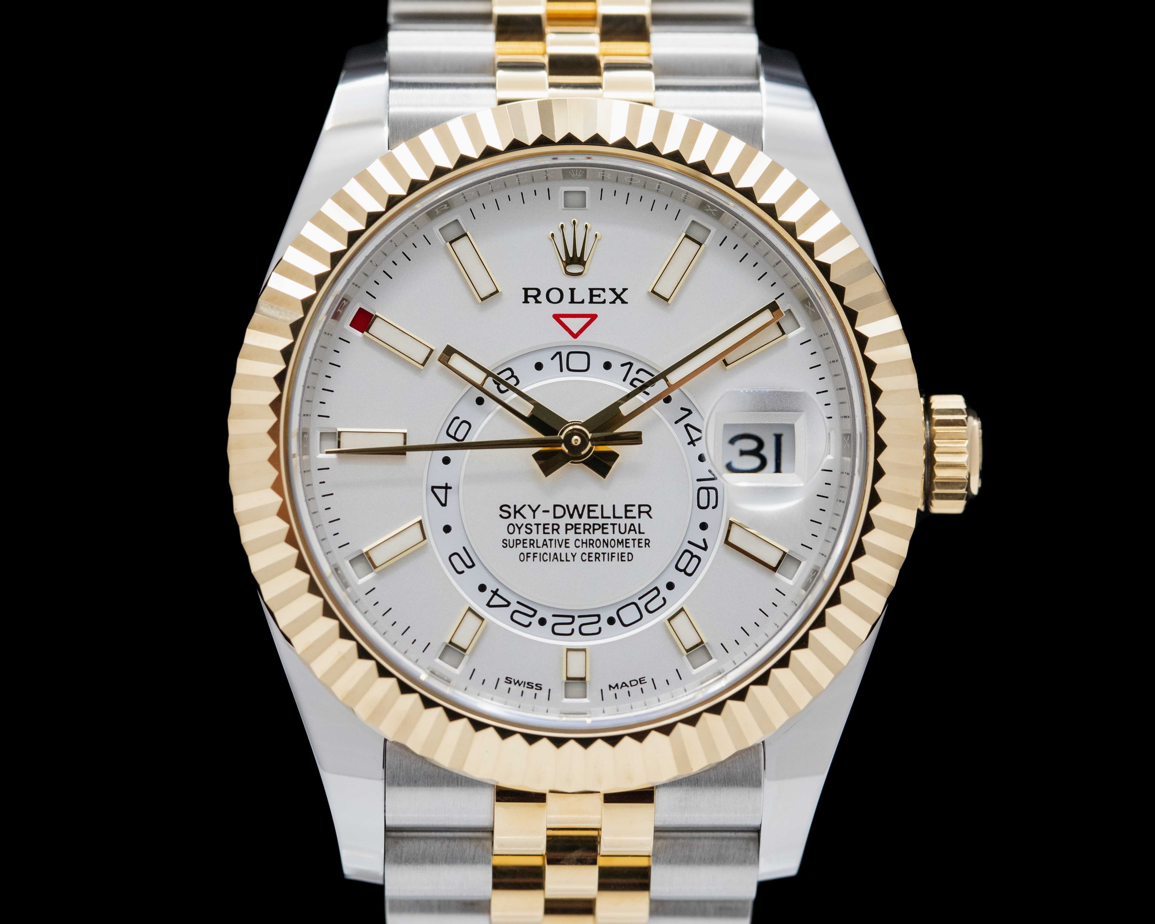 Rolex Sky Dweller Steel & Yellow Gold White Dial/Jubliee Bracelet 2022