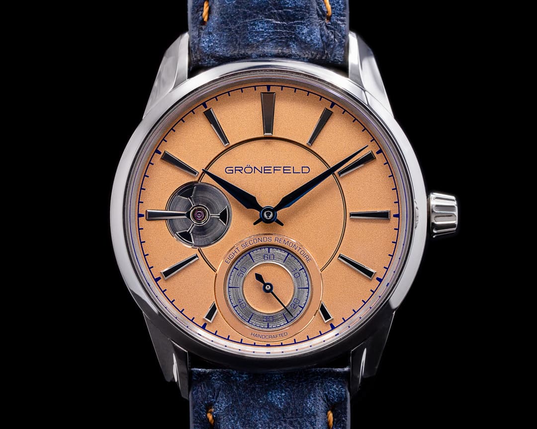 Gronefeld 1941 Remontoire Constant Force white gold Salmon Dial LIMITED