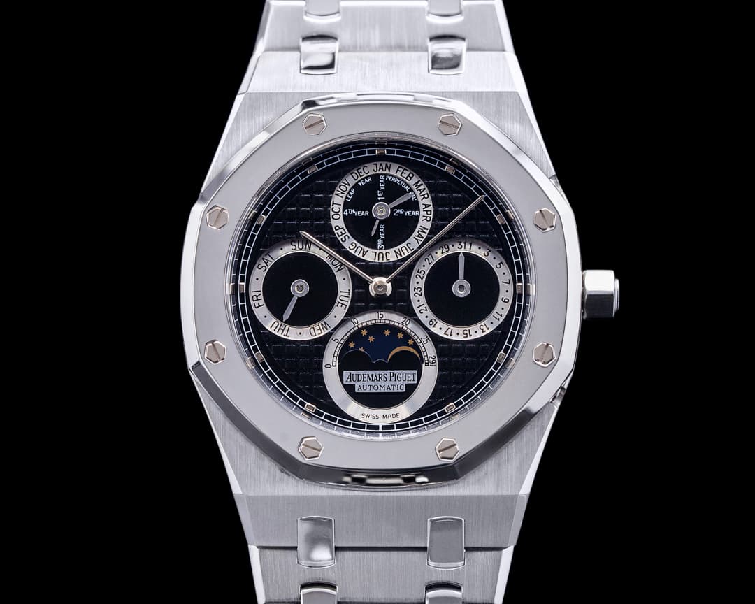 Audemars Piguet Royal Oak 25820SP Perpetual Calendar Black Dial SS / Platinum AP SERVICE