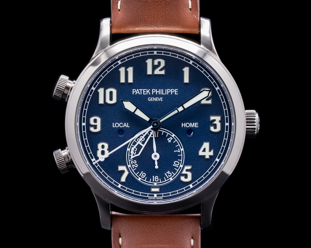 Patek Philippe Calatrava 5524G Pilot Travel Time 18k White Gold