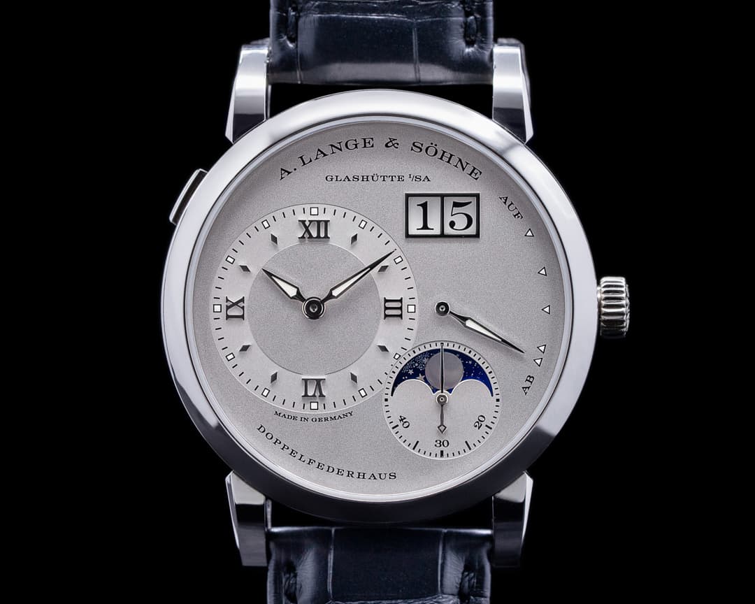 A. Lange and Sohne Lange 1 Moon 192.025 Platinum / Silver Dial 2021