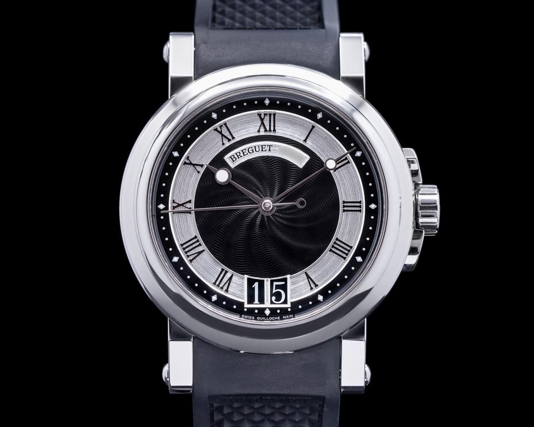 Breguet Marine Big Date Black Dial SS / Rubber
