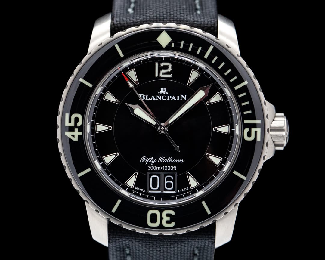 Blancpain Fifty Fathom Grande Date / Black Dial Titanium