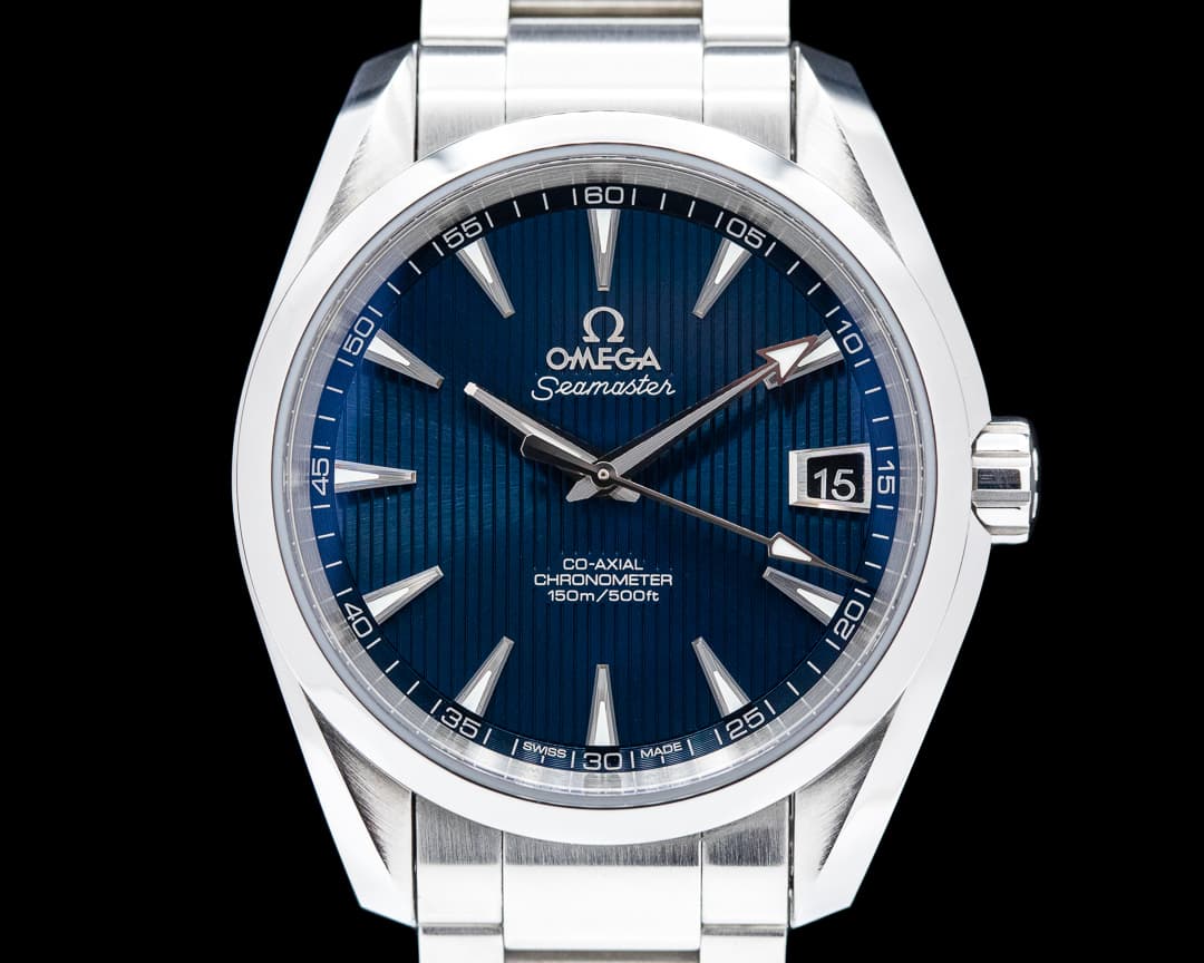 Omega Aqua Terra Co-Axial Date Blue Dial SS / SS
