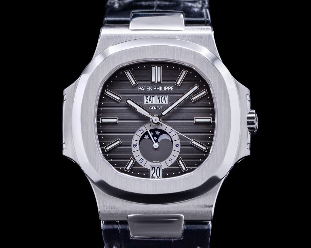 Patek Philippe Nautilus Annual Calendar 5726 Moon SS Grey Dial FULL SET