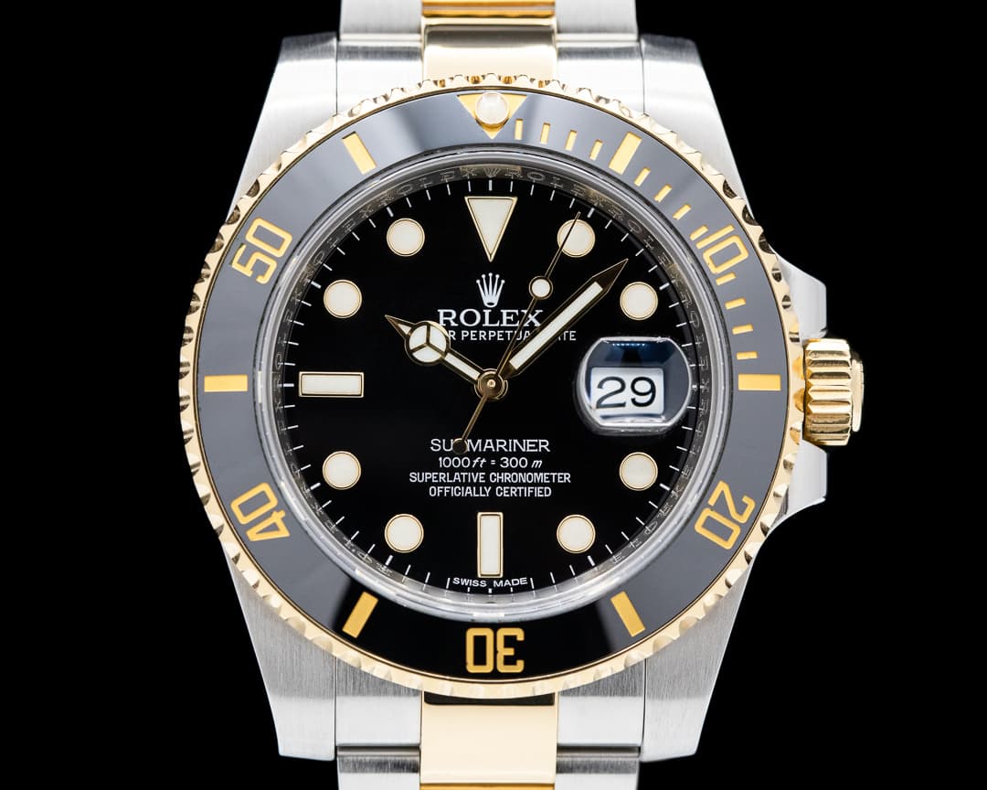 Rolex Submariner 116613LN Ceramic Black Dial 18K / SS