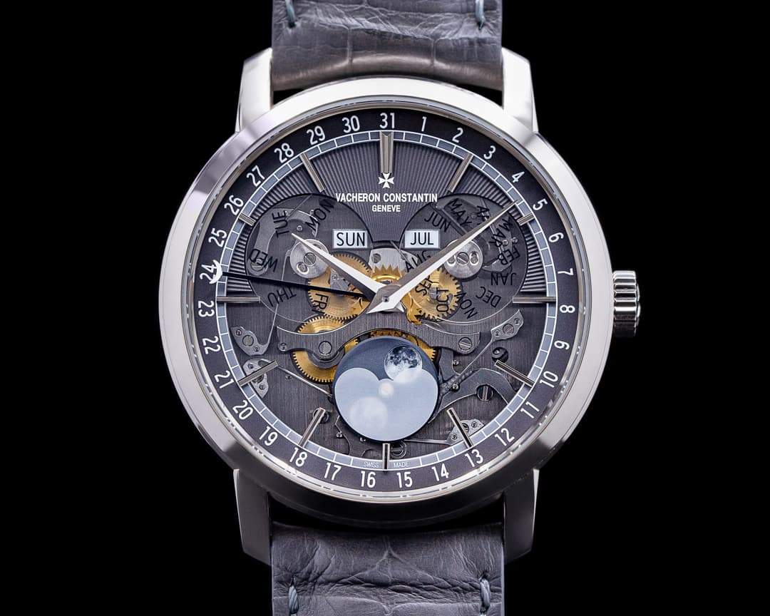 Vacheron Constantin Traditionnelle Complete Calendar Openface 18K White Gold