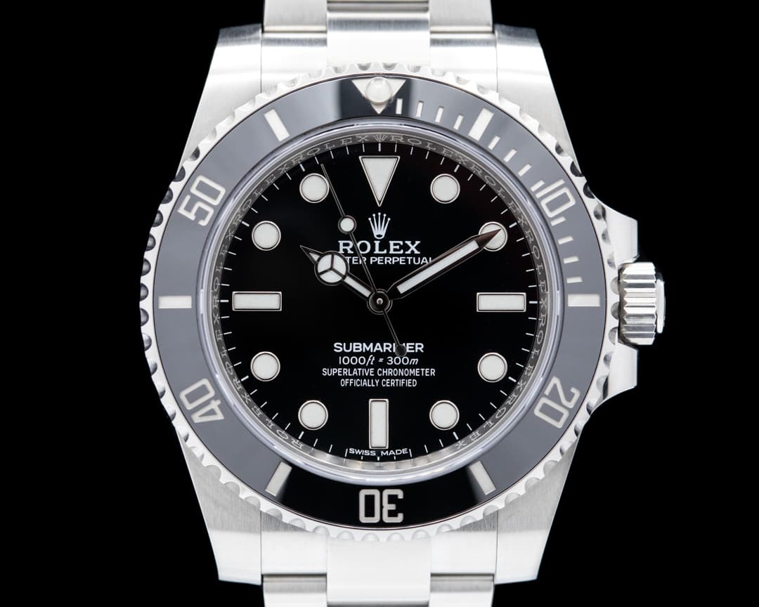 Rolex Submariner 114060 No Date Ceramic Bezel SS