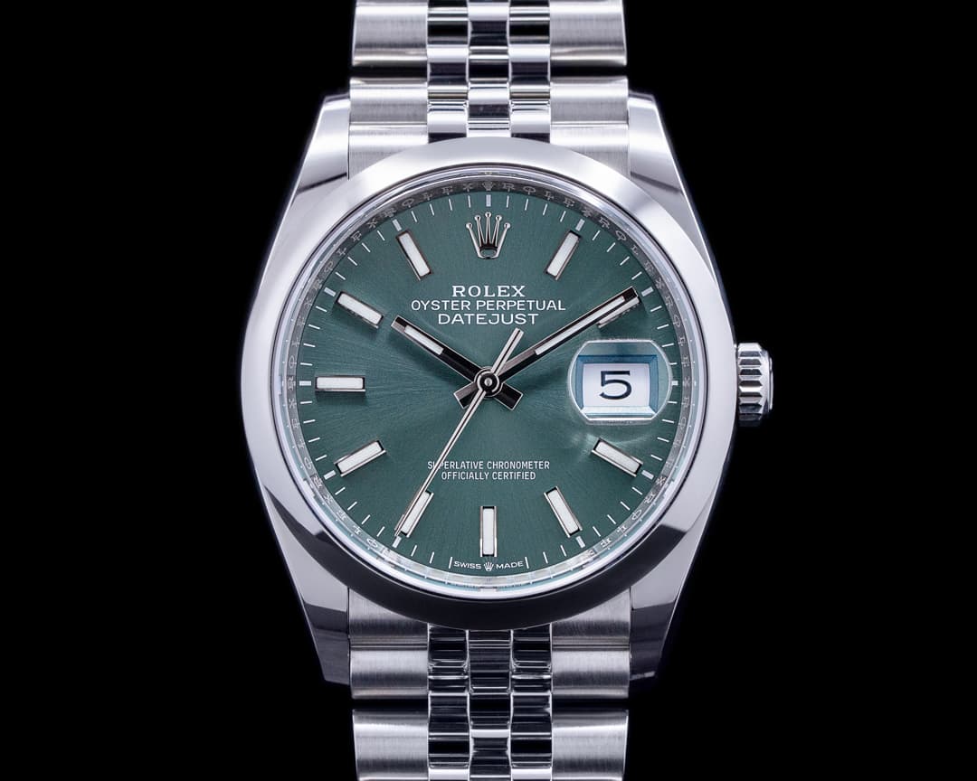 Rolex Datejust 126200 Mint Green Stick Dial / Jubilee Bracelet 2022