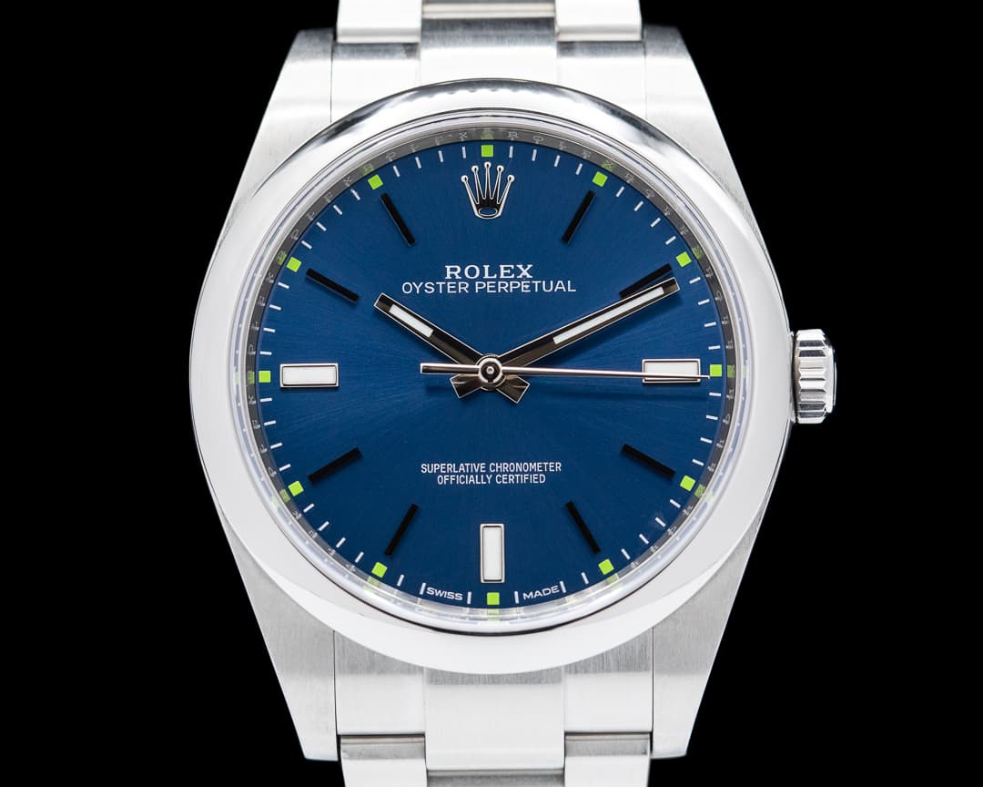 Rolex Oyster Perpetual SS Blue Dial