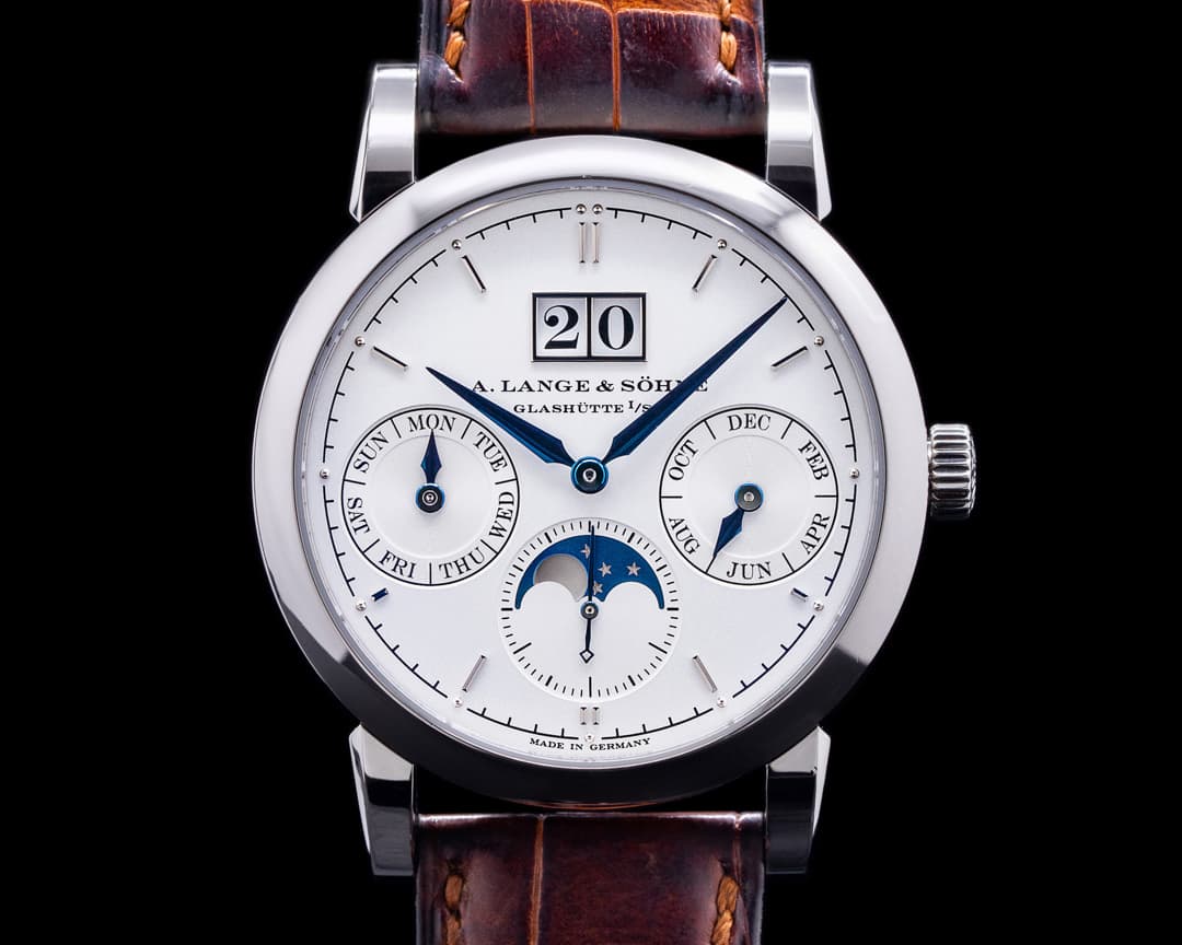 A. Lange and Sohne Saxonia Annual Calendar330.026 18K White Gold