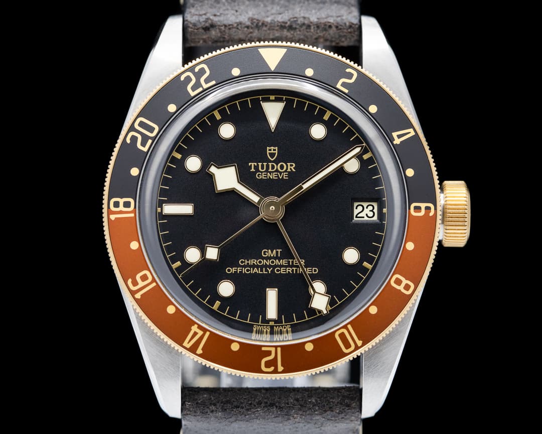 Tudor Tudor Black Bay GMT Root Beer Steel Gold 41mm Leather
