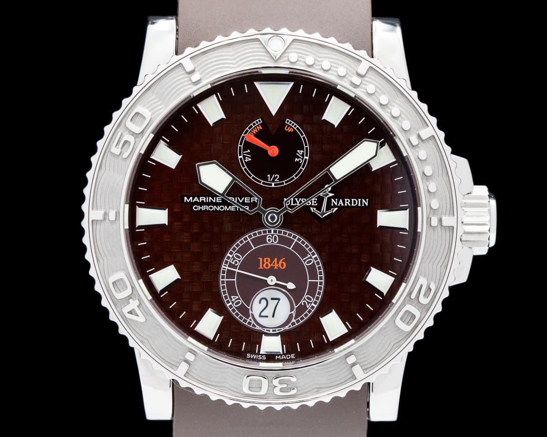 Ulysse Nardin Maxi Marine Diver Brown SS / Rubber 263-33