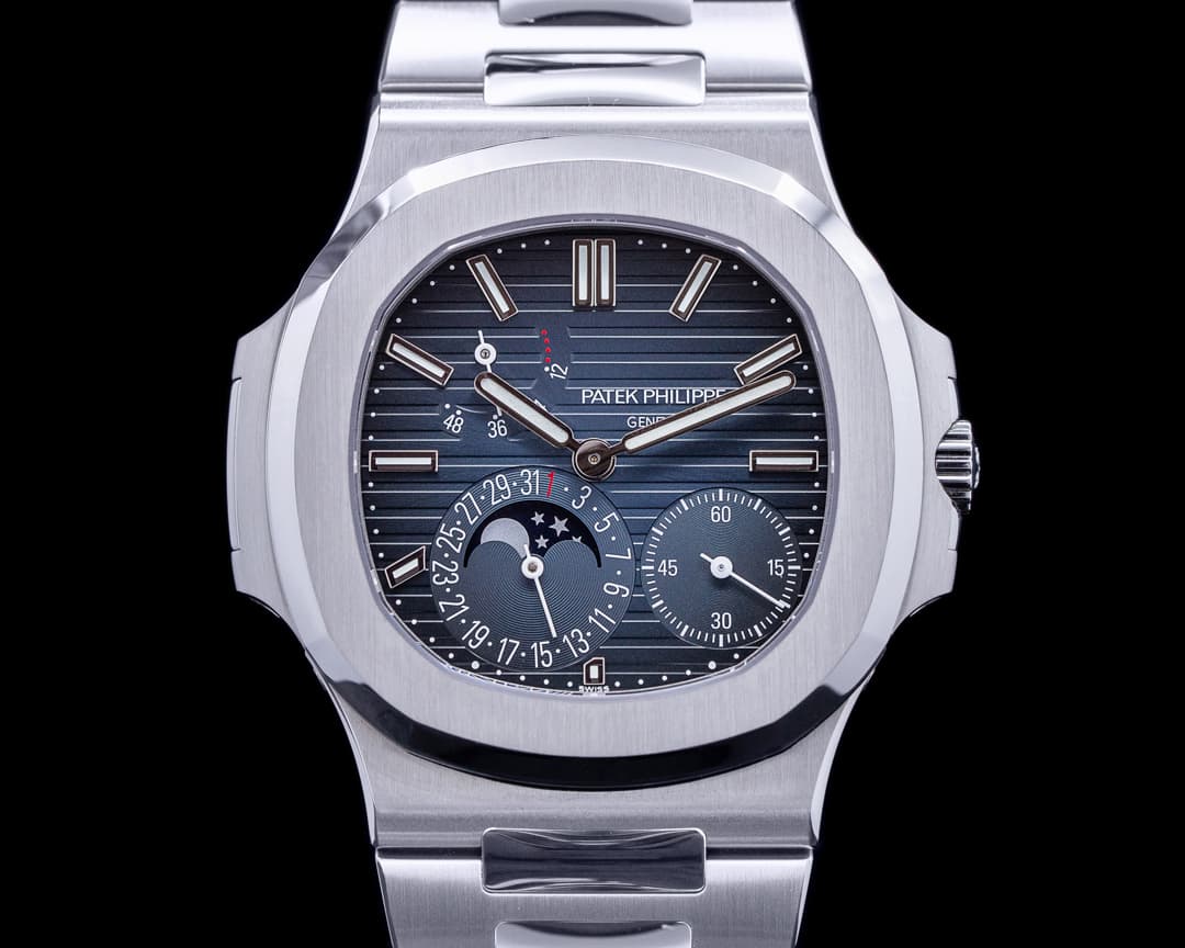 Patek Philippe Jumbo Nautilus 5712 Moonphase Power Reserve SS FULL SET
