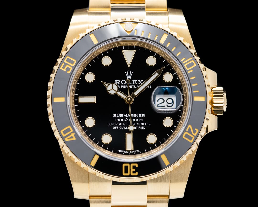 Rolex Rolex Submariner 116618 18K Yellow Gold Black Dial