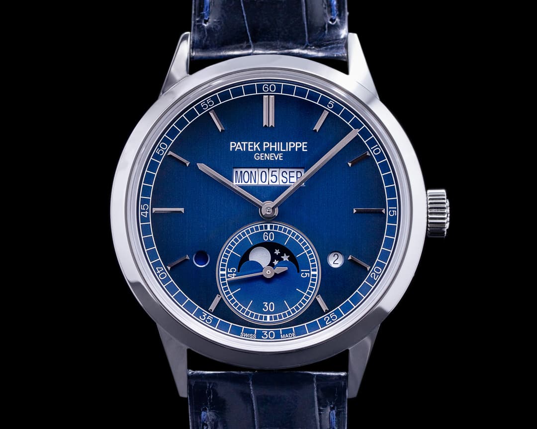 Patek Philippe 5236P In Line Perpetual Calendar Platinum Blue Dial UNWORN