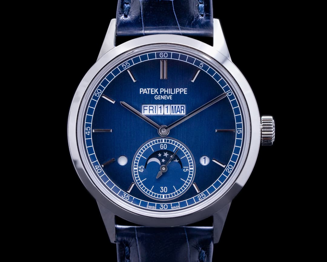 Patek Philippe 5236P In Line Perpetual Calendar Platinum Blue Dial UNWORN