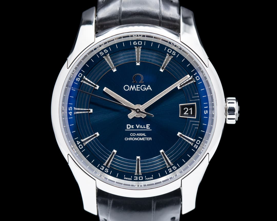 Omega De Ville Co-Axial Hour Vision Blue Dial SS