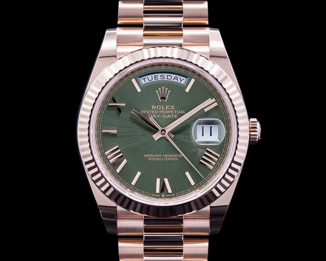 Rolex Day Date Presidential Everose Gold Green Dial 40MM UNWORN 2022
