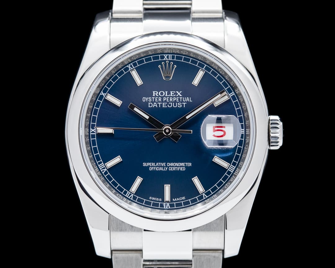 Rolex Datejust 36mm Blue Dial Oyster Bracelet