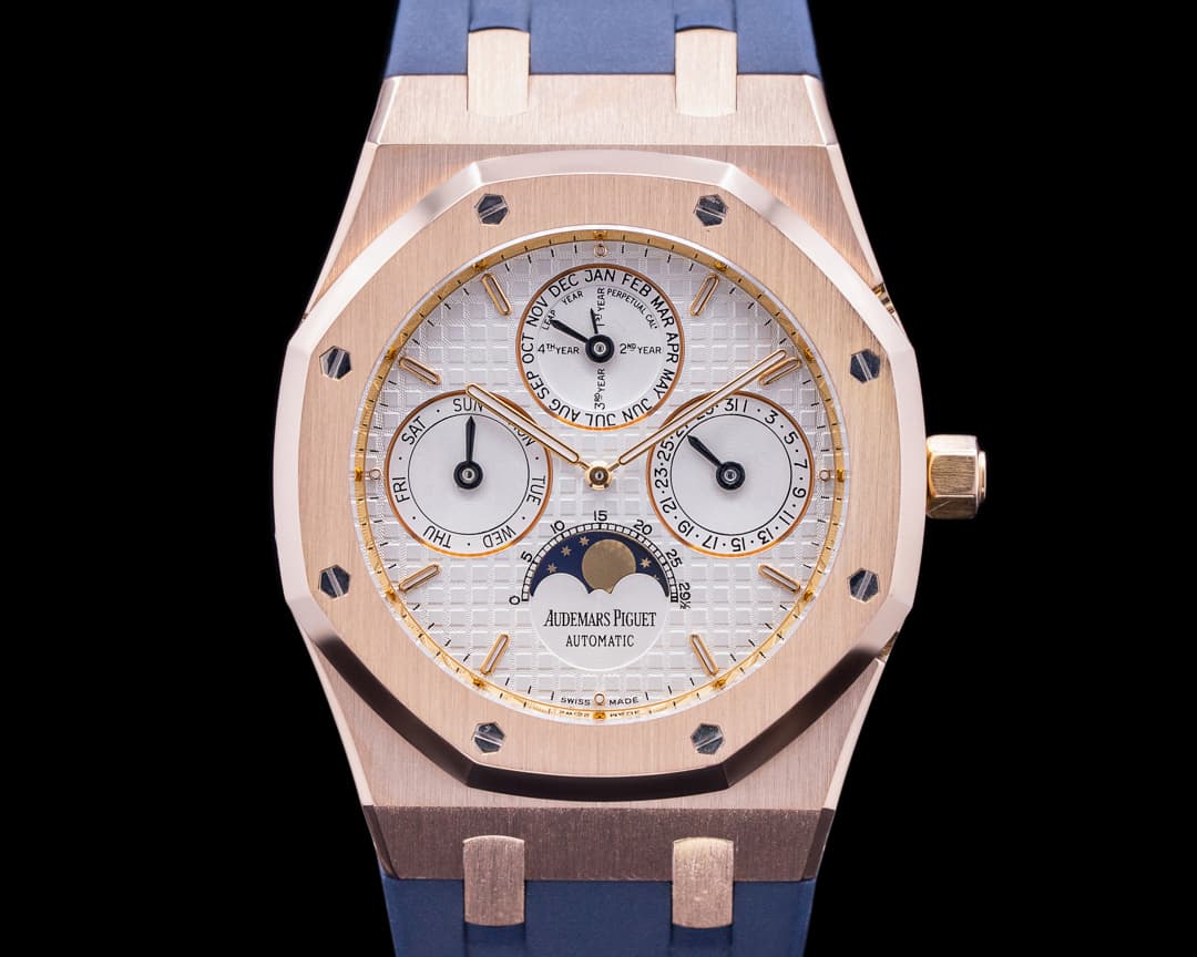 Audemars Piguet Royal Oak 26252OR Perpetual Calendar Rose Gold White Dial