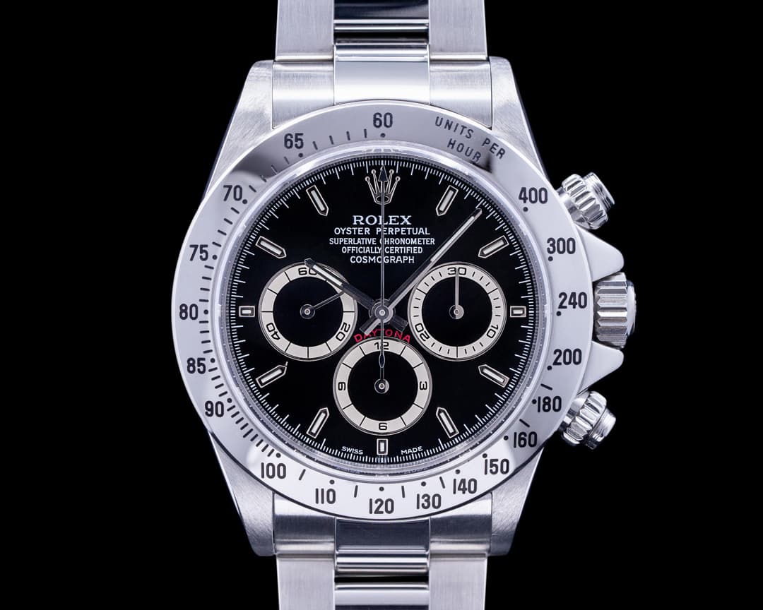Rolex Daytona Zenith Black Dial SS very sharp