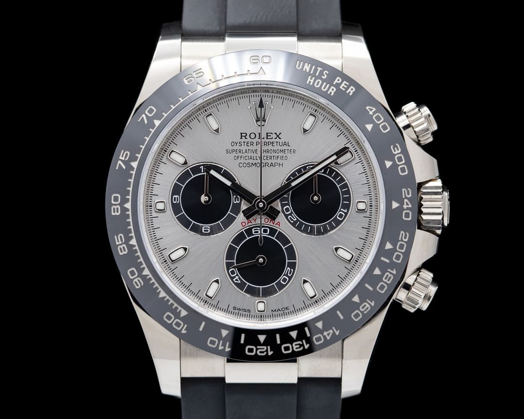 Rolex Daytona 116519 18K White Gold Ceramic Oysterflex Silver Dial 2022