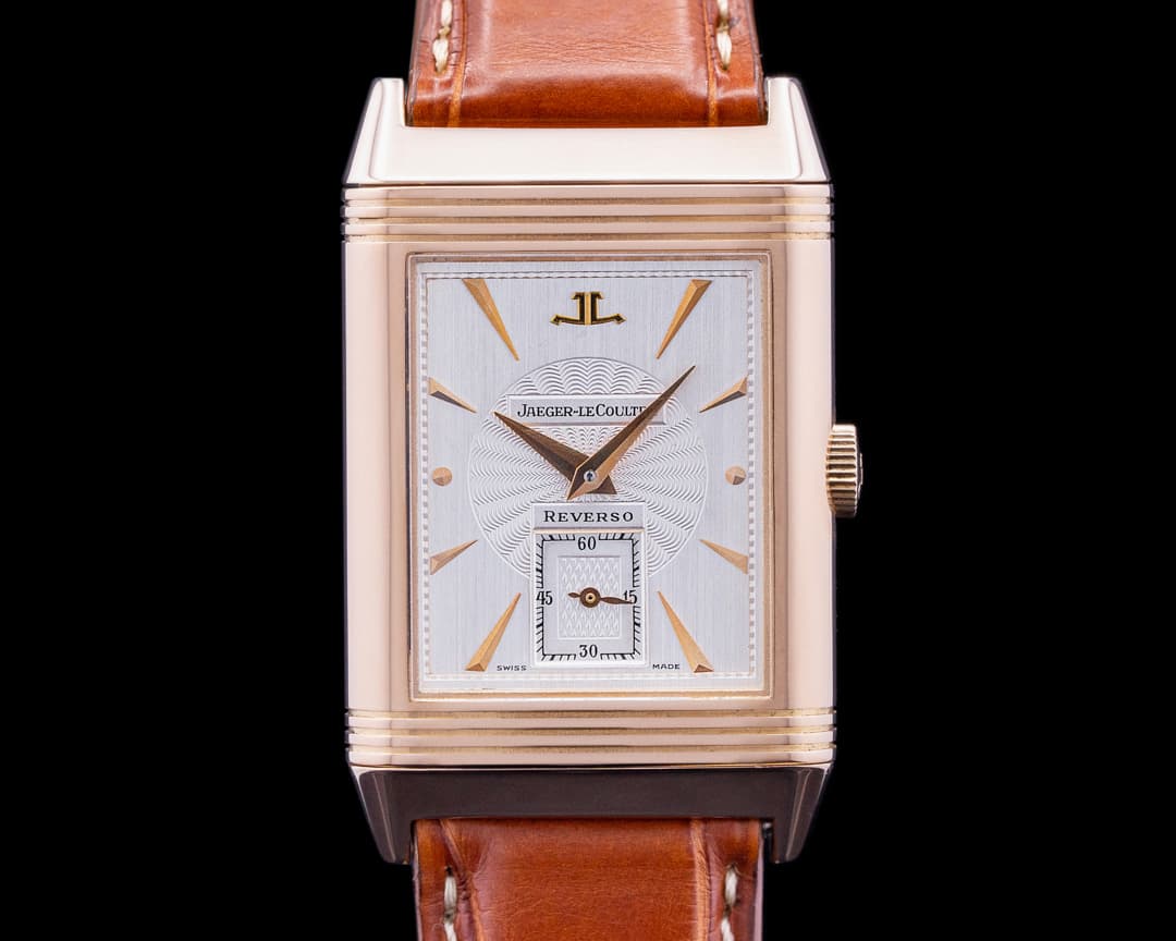 Jaeger LeCoultre Reverso Art Deco 18K Rose Gold / Tang Buckle