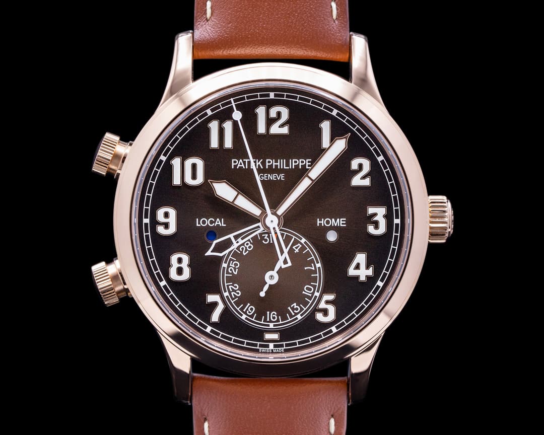 Patek Philippe Calatrava 5524R Pilot Travel Time 18k Rose Gold