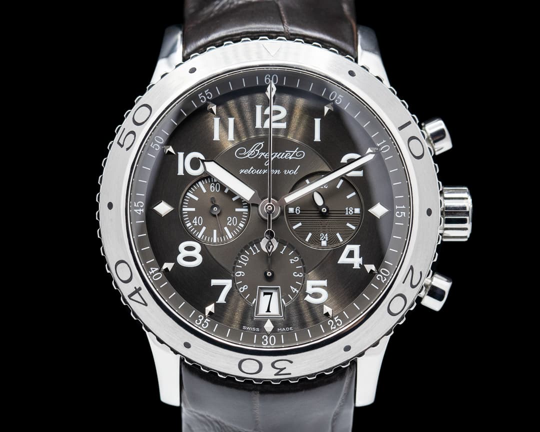 Breguet Type XXI Flyback SS / Alligator Brown Dial