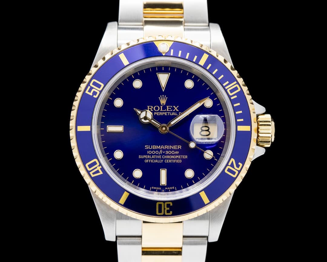 Rolex Submariner 16613 Blue Dial SS / 18K BOX & PAPERS