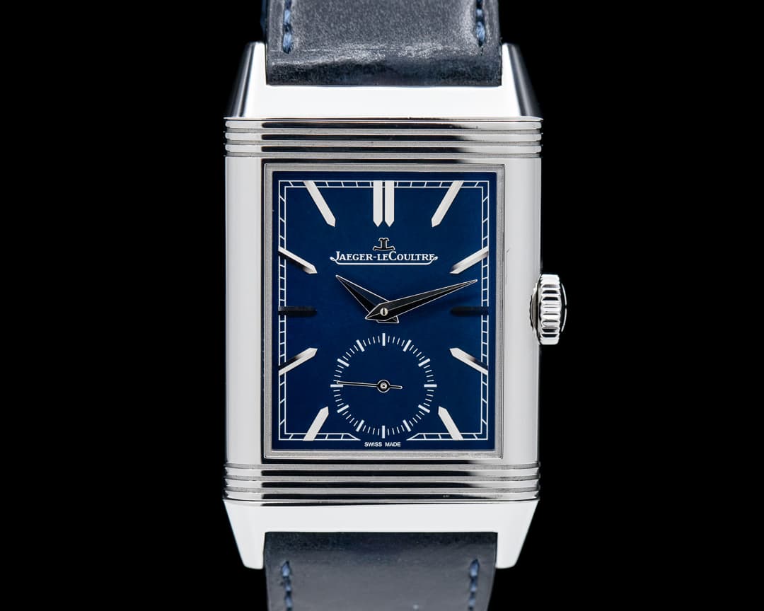 Jaeger LeCoultre Reverso Tribute Small Seconds SS Blue Dial