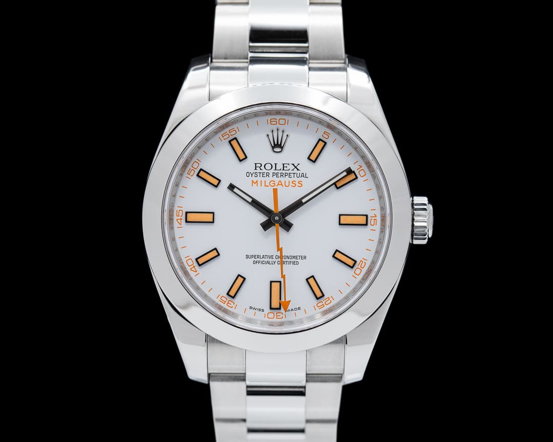 Rolex Milgauss SS White Dial 116400