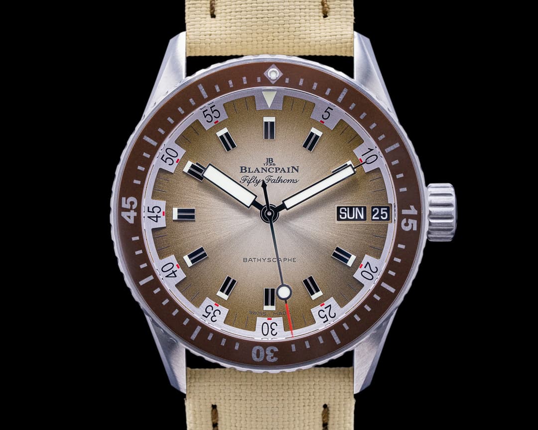 Blancpain Fifty Fathoms Bathyscaphe Day Date Desert Edition LE UNWORN