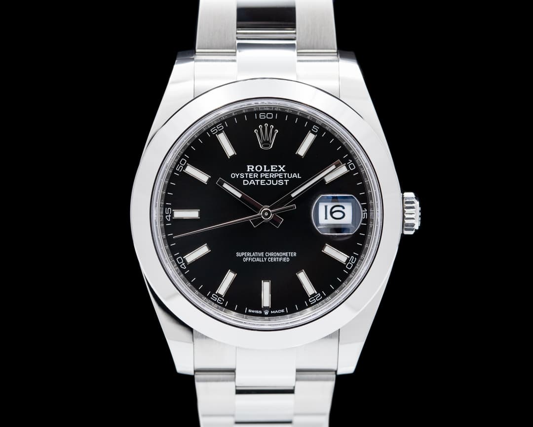 Rolex Datejust 41 126300 Black Stick Dial SS 2021
