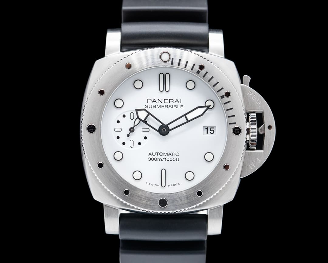 Panerai Luminor Submersible Stainless Steel 42mm White Dial