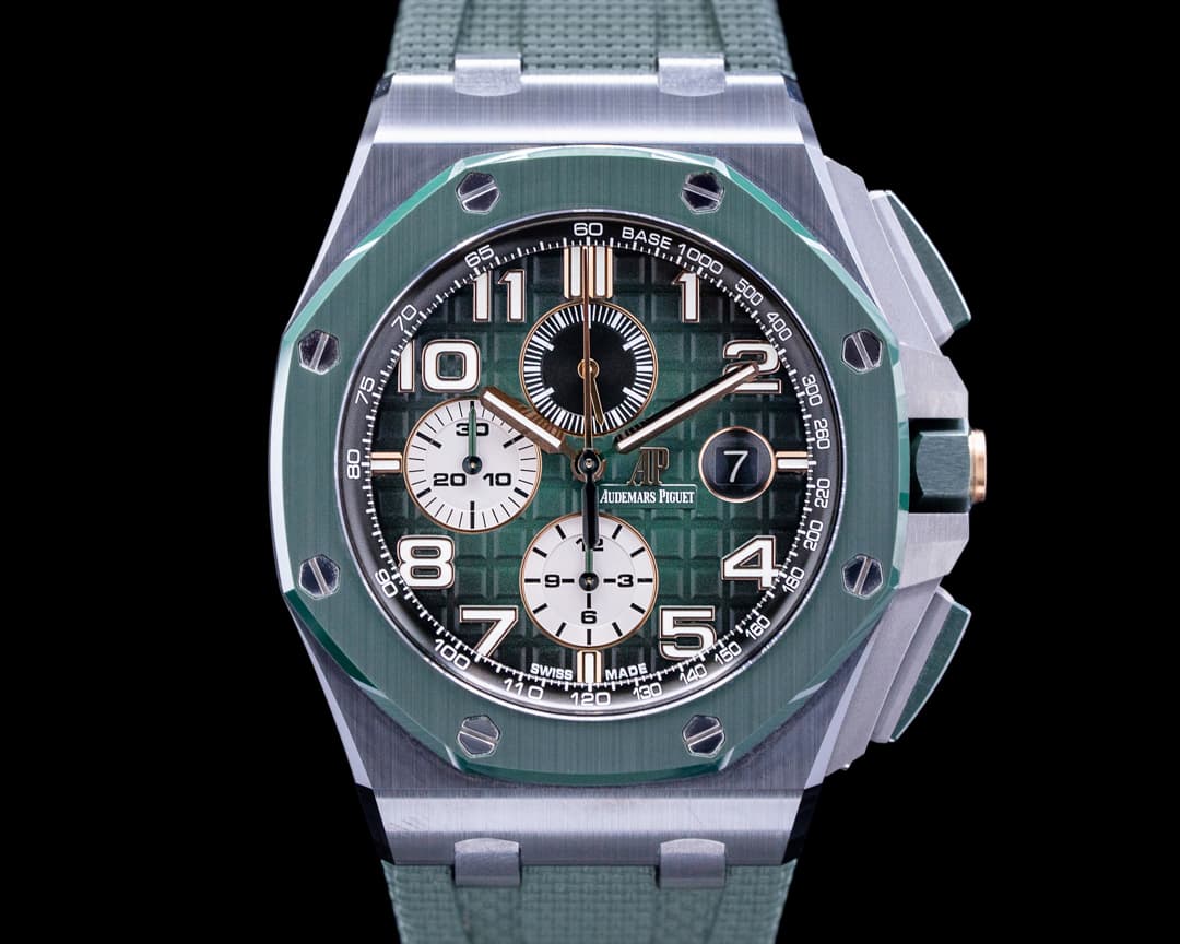 Audemars Piguet Royal Oak Offshore 26405CE Green and Black Ceramic / Rubber