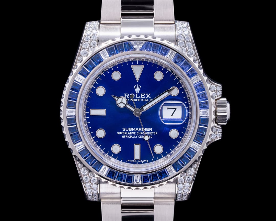 Rolex Submariner Date 116659SABR 18K White Gold Diamonds Sapphires