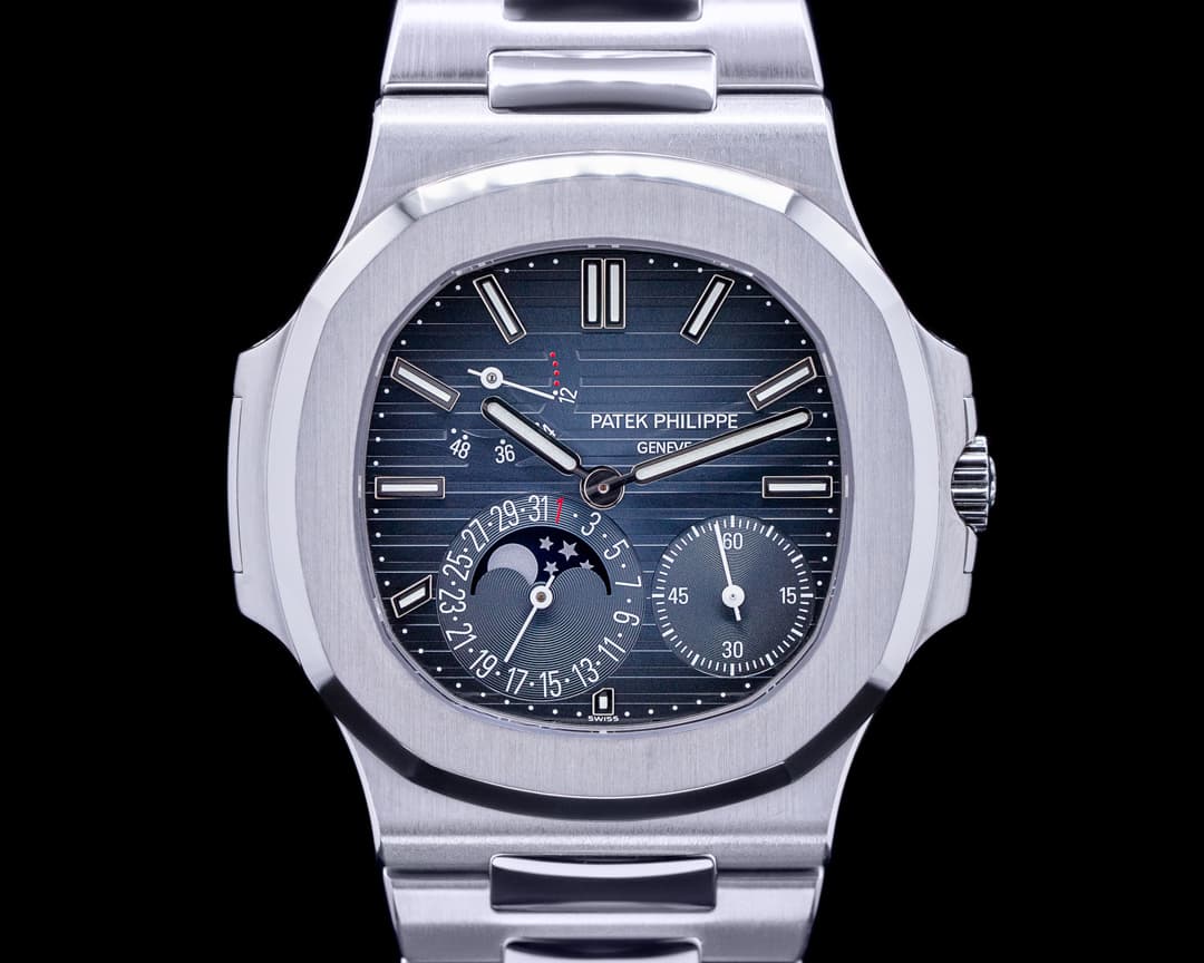 Patek Philippe Jumbo Nautilus 5712 Moonphase Power Reserve SS FULL SET